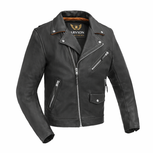 Arnold Men’s Motorcycle Leather Jacket – Arvion Leathers