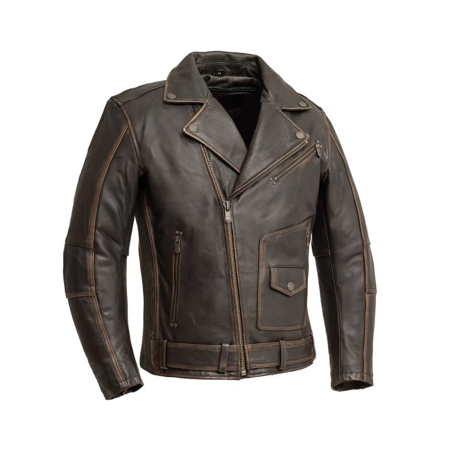 Arvion Leathers Wrath Men’s Genuine Leather Motorcycle Jacket