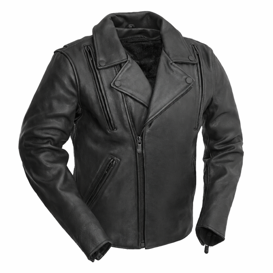 Night Rider Men’s Motorcycle Leather Jacket – Arvion Leathers