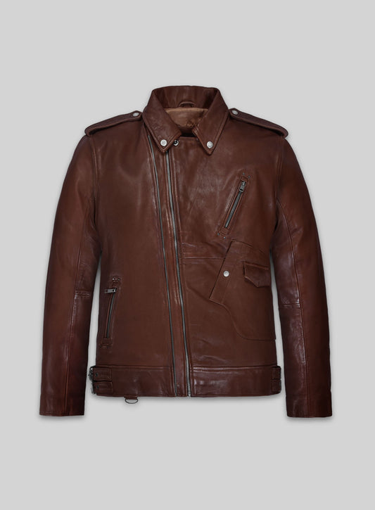 Falcon Tan Rider Leather Jacket - L