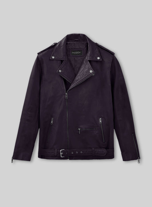Rutland Purple Riding Leather Jacket