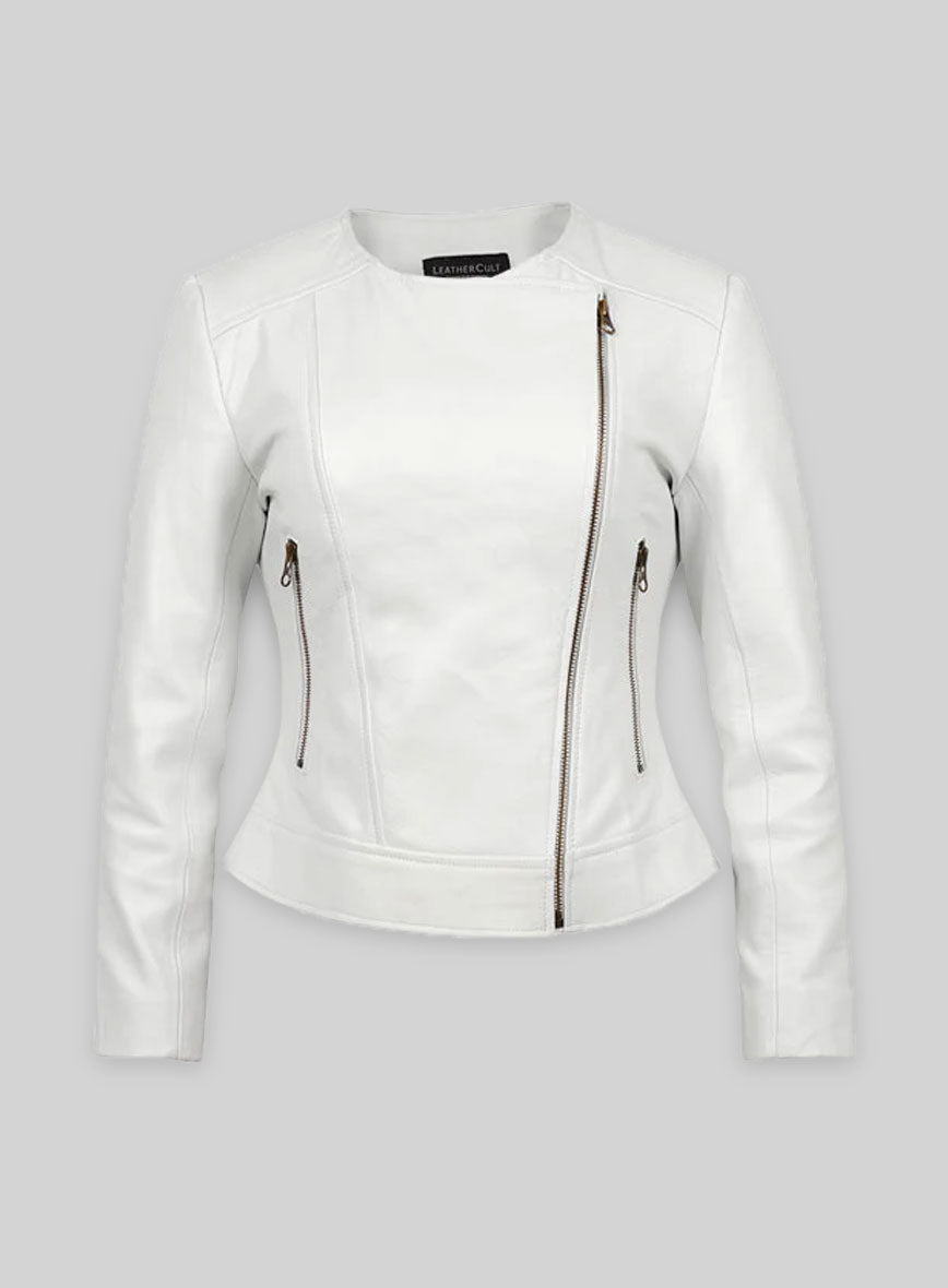White Leather Jacket # 237 - 36 Female