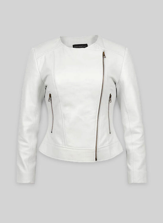 White Leather Jacket # 237 - 36 Female