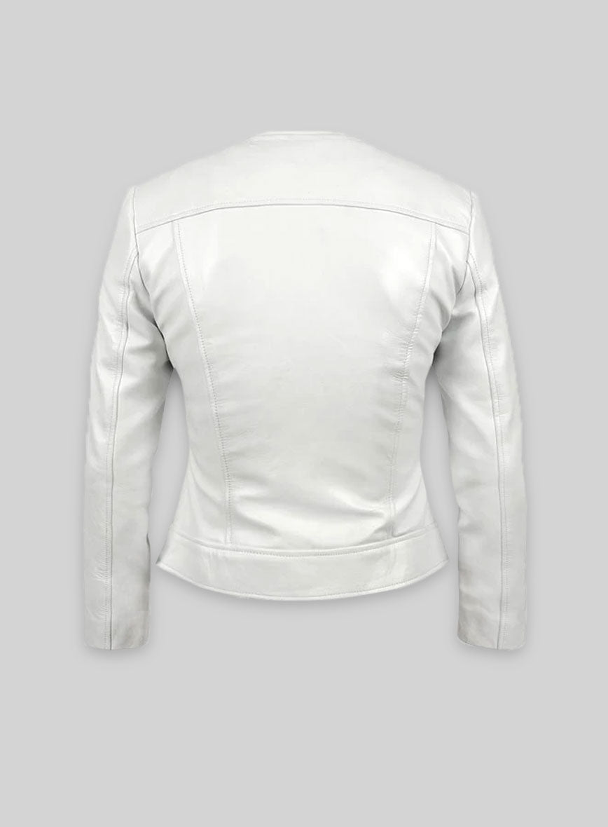 White Leather Jacket # 237 - 36 Female