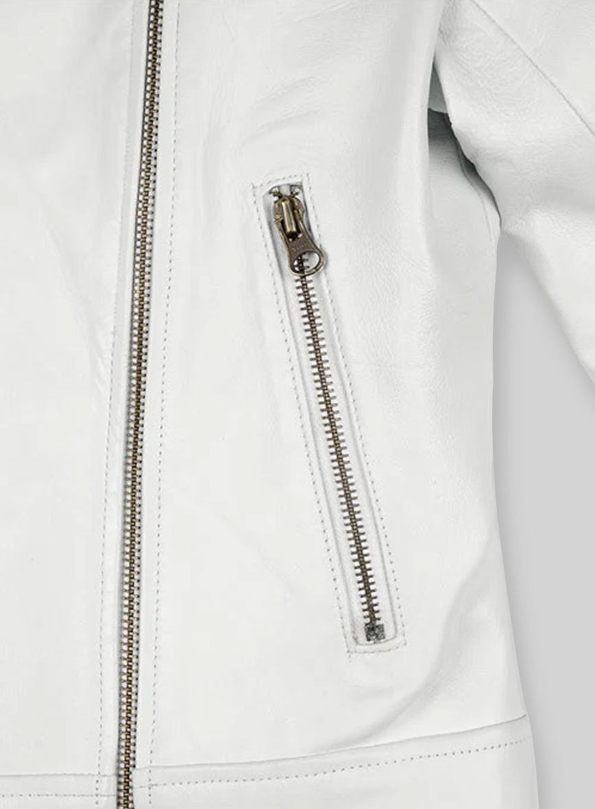 White Leather Jacket # 237 - 36 Female