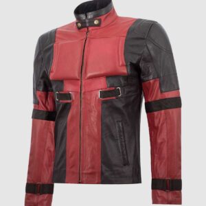 Men's Black & Red Biker Leather Jacket – Motorcycle Casual Style