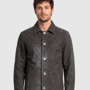 Men's Blazer Leather Jacket – Casual Formal Style