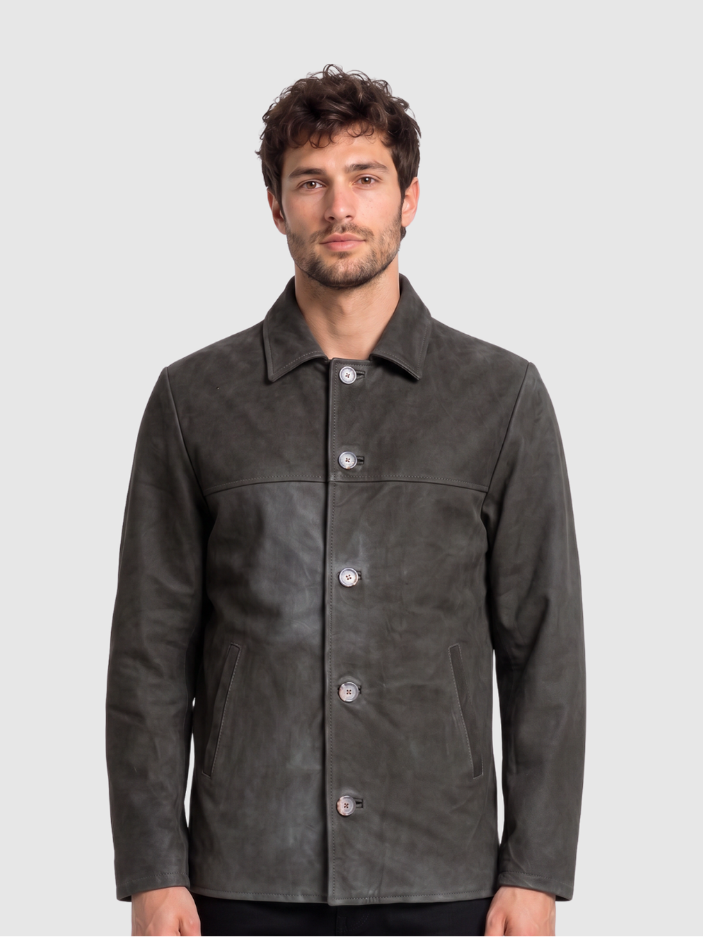 Men's Blazer Leather Jacket – Casual Formal Style