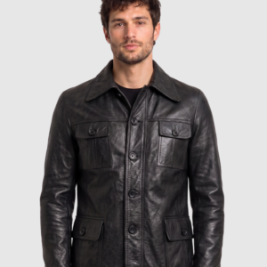 Men's Black Biker Leather Jacket – Motorcycle Casual Style