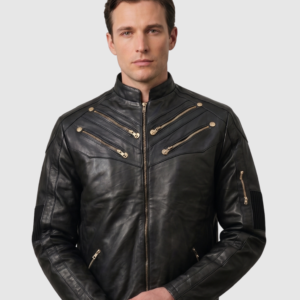 Men's Black Biker Leather Jacket – Motorcycle Casual Style