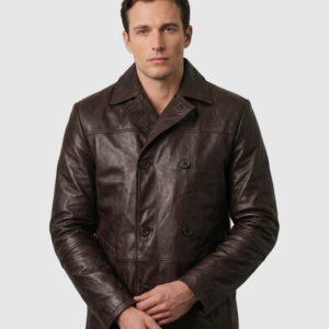 Men's Brown Leather Jacket – Classic Casual Style