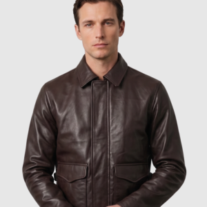 Men's Brown Biker Leather Jacket – Motorcycle Casual Style
