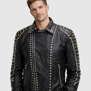 Men's Black Biker Leather Jacket – Motorcycle Casual Style