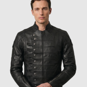 Men's Black Biker Leather Jacket – Motorcycle Casual Style