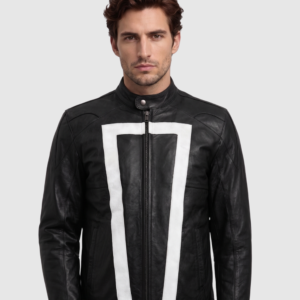 Men's Black Biker Leather Jacket – Motorcycle Casual Style