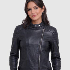 Women's Biker Leather Jacket – Motorcycle Casual Style