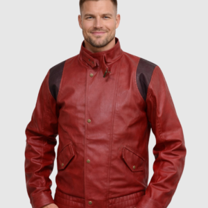 Men's Red Biker Leather Jacket – Motorcycle Casual Style