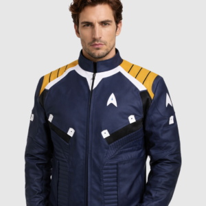 Men's Blue Biker Leather Jacket – Motorcycle Celebrity Style