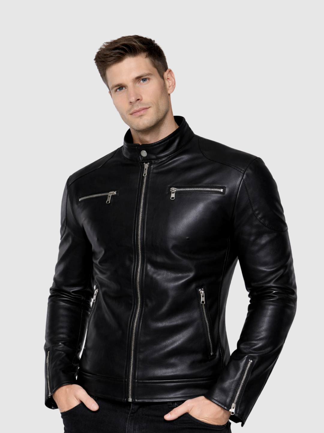Men's Leather Jacket – Classic Casual Style