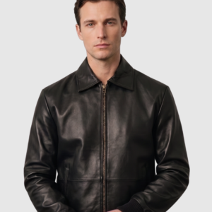 Men's Black Biker Leather Jacket – Motorcycle Casual Style