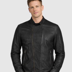 Men's Black Leather Jacket – Classic Casual Style