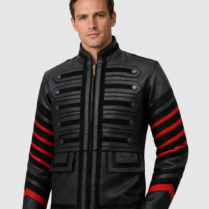 Men's Black Suede Leather Jacket – Casual Winter Style