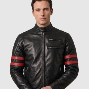 Men's Black Leather Jacket – Classic Casual Style