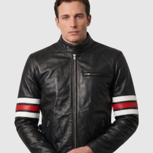 Men's Black Biker Leather Jacket – Motorcycle Casual Style