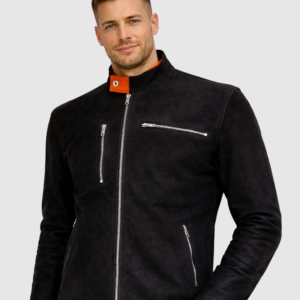 Men's Black Leather Jacket – Classic Casual Style