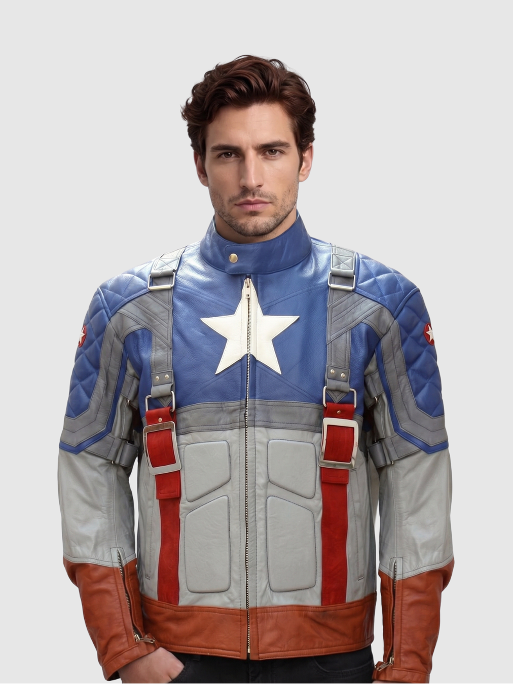 Men's Biker Leather Jacket – Motorcycle Casual Style