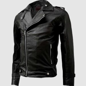 Men's Black Biker Leather Jacket – Motorcycle Casual Style