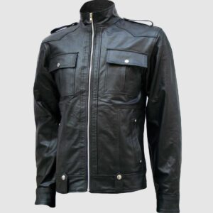 Men's Black Leather Jacket – Classic Casual Style