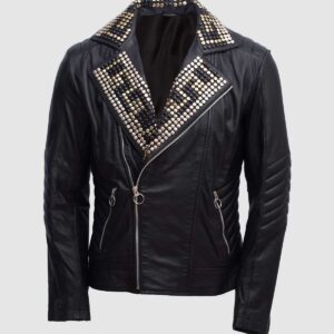 Men's Quilted Leather Jacket – Slim Fit Winter Style