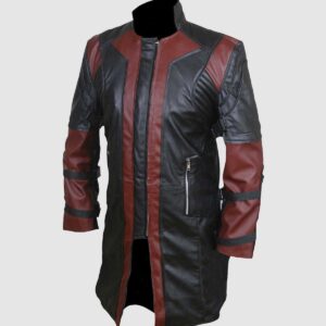 Men's Black Leather Coat – Classic Celebrity Style