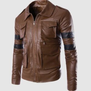 Men's Black Leather Jacket – Classic Casual Style