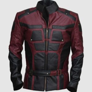 Men's Maroon & Black Cafe Racer Leather Jacket – Moto Casual Style