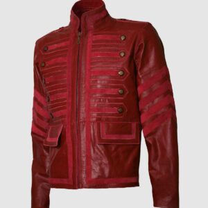 Men's Maroon Suede Leather Jacket – Casual Winter Style