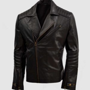 Men's Black Biker Leather Jacket – Motorcycle Casual Style