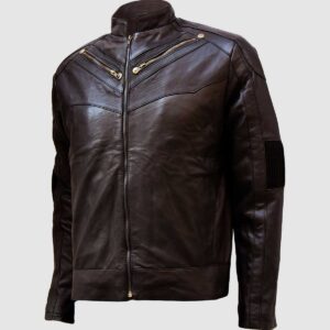 Men's Brown Leather Jacket – Classic Casual Style