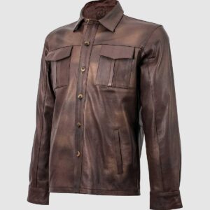 Men's Brown Leather Jacket – Classic Casual Style