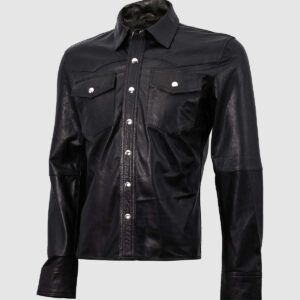 Men's Black Leather Jacket – Classic Casual Style