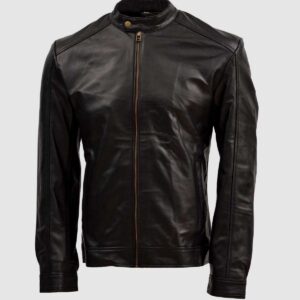 Men's Black Biker Leather Jacket – Motorcycle Casual Style