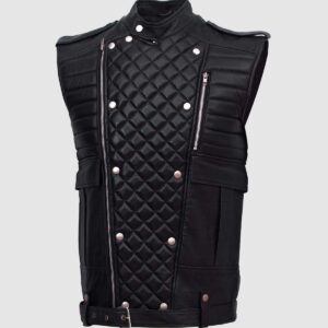Men's Black Biker Leather Jacket – Motorcycle Casual Style