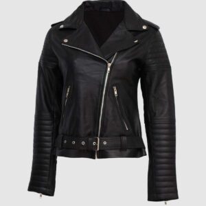 Women's Black Biker Leather Jacket – Motorcycle Casual Style